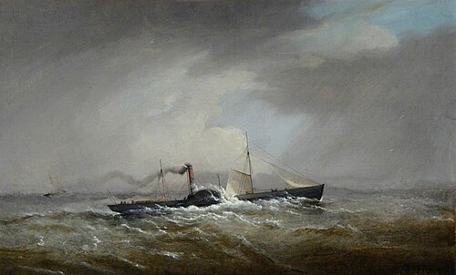 The 'Superb' Going from Jersey to St Malo, 1850, 