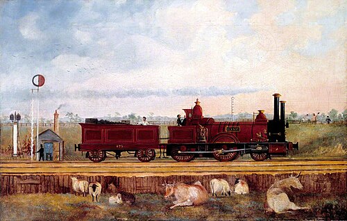 London and South Western Railway Beattie 'Saxon' Class 2–4–0 Locomotive No. 126 'Dane', 1856, 