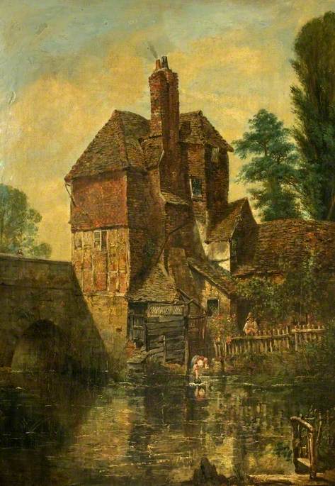 The House on Harnham Bridge, Salisbury, Wiltshire, 1860, 