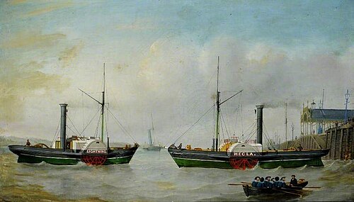 Ferry Boat Pier, Hull, 1860, 