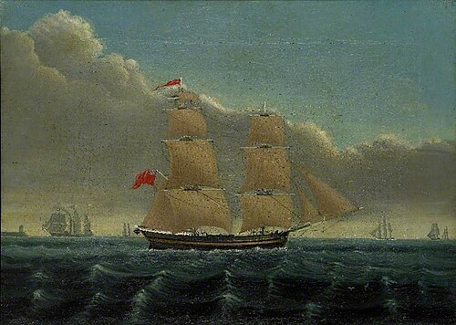 Starboard Profile of a Brig, 1860, 