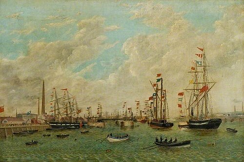 The Opening of Tyne Dock, 3 March 1859, 1860, 
