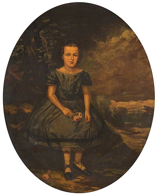 Portrait of a Girl Wearing a Blue Dress, 1860, 