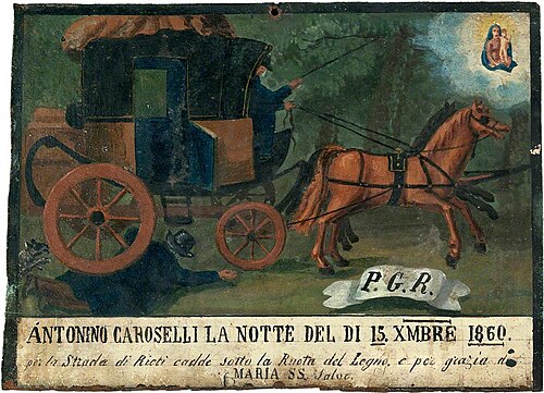 Antonino Caroselli Run Over by a Coach, 1860, 