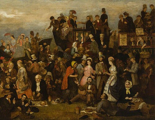 Derby Day (copy of an earlier painting), 1867, 