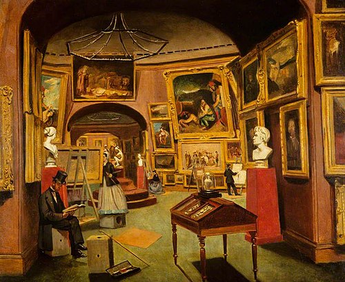 The Interior of the National Gallery of Scotland, c.1868–1872, 1870, 