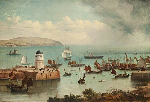 Douglas Bay with Fishing Fleet, 1870, 