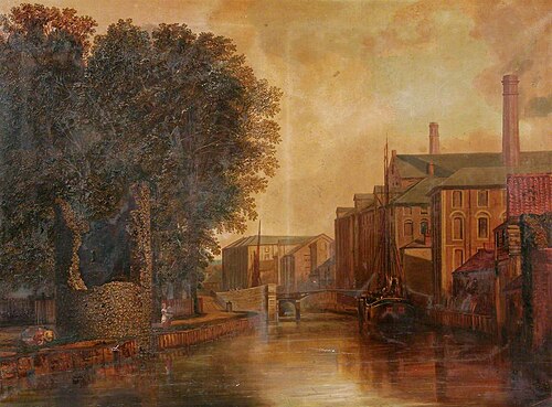 View of Carrow Works and the River Wensum, Norwich, 1870, 