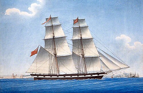 'Merchant of Shoreham' at Sea, 1869, 