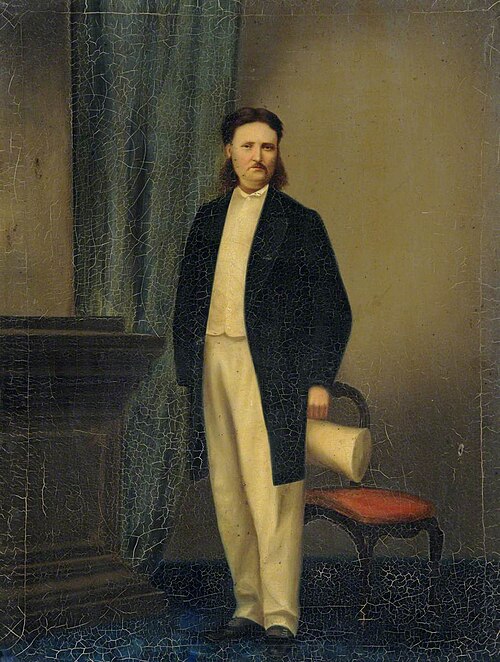 Portrait of a Gentleman in White Trousers and a Black Coat, 1870, 