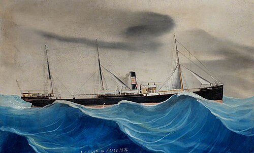 SS 'Sully' in a Gale, 1874, 