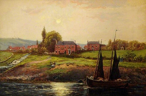 Fishing Boat Moored by a River Bank, 1880, 