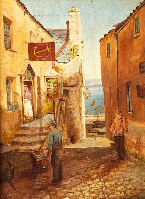 Quay Hill, Tenby, 1880, 