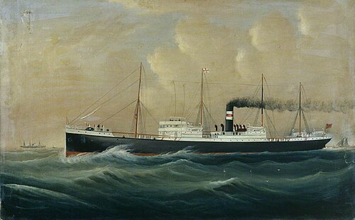 Unidentified Steamer of the Harrison Line, 1880, 
