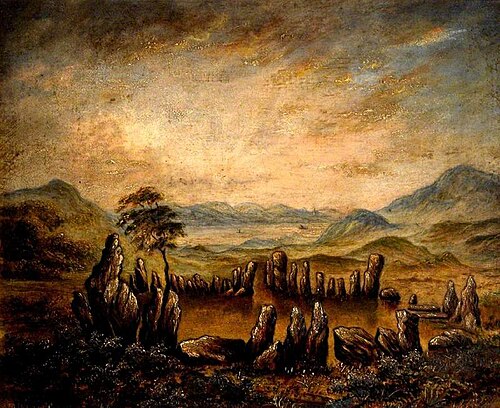Mountain Scene with a Broken Ring of Rocks, 1884, 