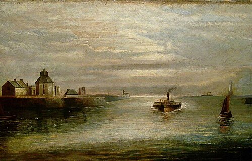 Entrance to Aberdeen Harbour, 1880, 