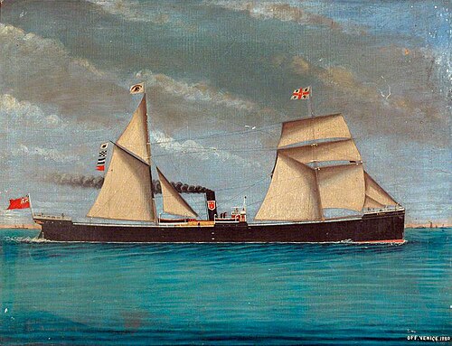 SS 'Edgar' off Venice, 1880, 