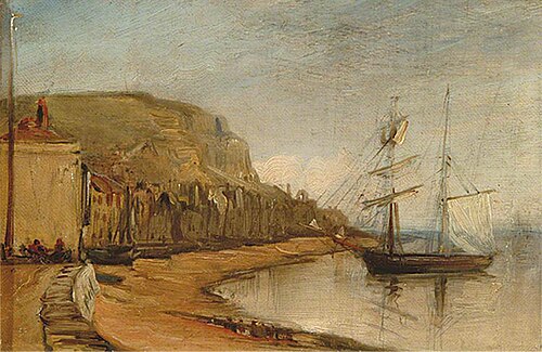 Sailing Vessel off Hastings, East Sussex, 1882, 
