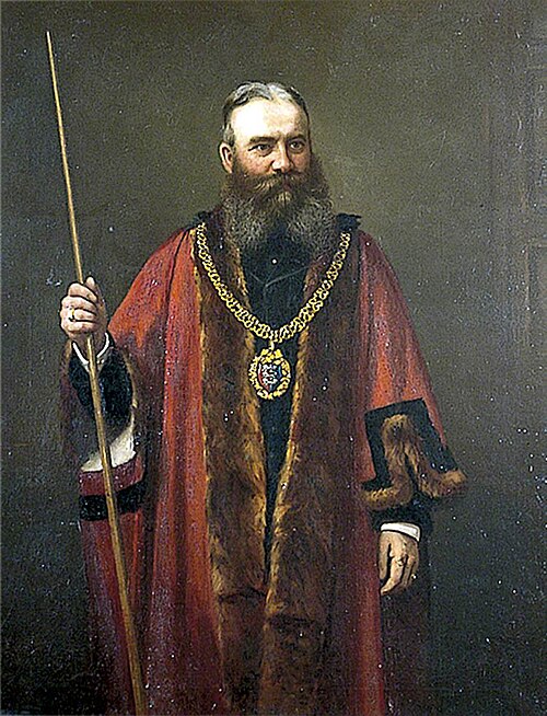 Edwin Bradnam in Mayoral Robes, 1887, 