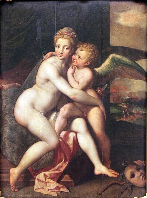Venus and Amor, 1585, 