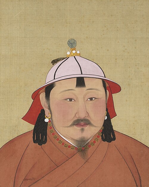 元代帝半身像册-元成宗皇帝像, 1350, 
