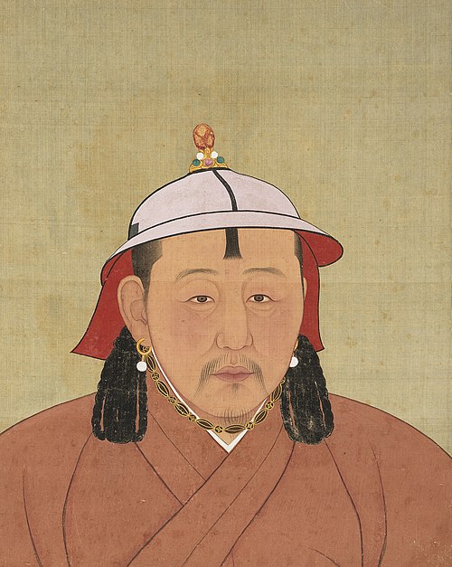 元代帝半身像册-元武宗皇帝像, 1350, 