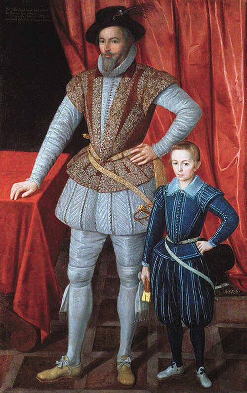 Sir Walter Raleigh and his Son, 1602, 