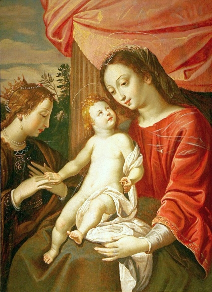 Die Mystische Hochzeit der Hl. Katharina von Alessandrien, 1605, 