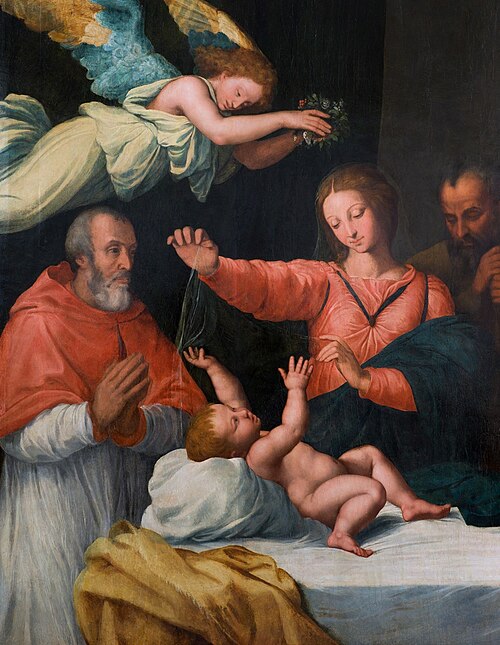 "Madonna del Velo" with Cardinal Paolo Emilio Sfondrati., 1608, 