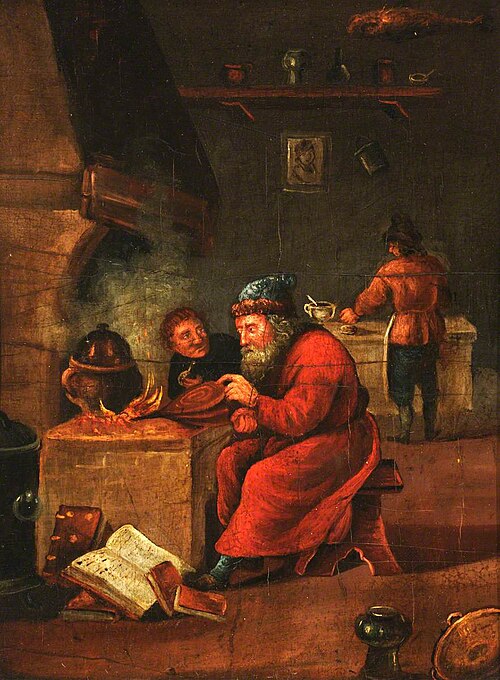 An Alchemist in His Laboratory, , 
