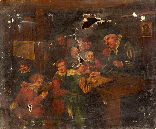 Sixteenth-Century Style Schoolroom Scene*, 1850, 