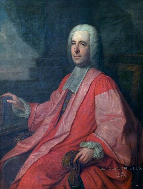 Colonel Coningsby Sibthorp (1706–1779), LLD, 1750, 