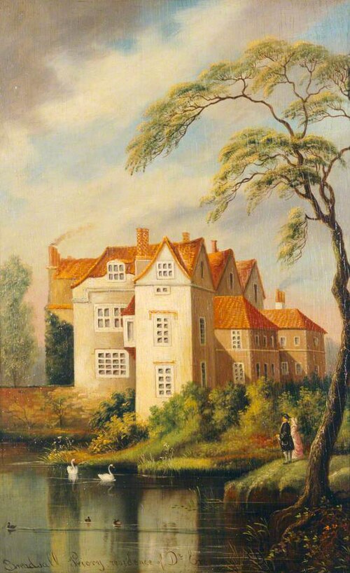 Breadsall Priory, Derbyshire (final home of Dr Erasmus Darwin), 1800, 