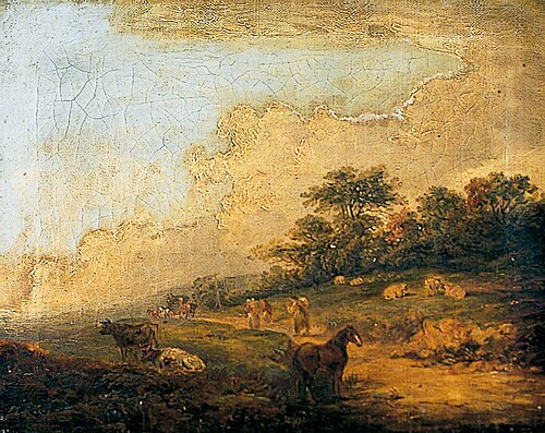 Landscape with Figures and Horse, 1824, 