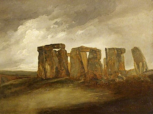 Stonehenge, Wiltshire, General View from the East, 1850, 