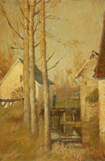 A Footbridge by a Mill, 1880, 