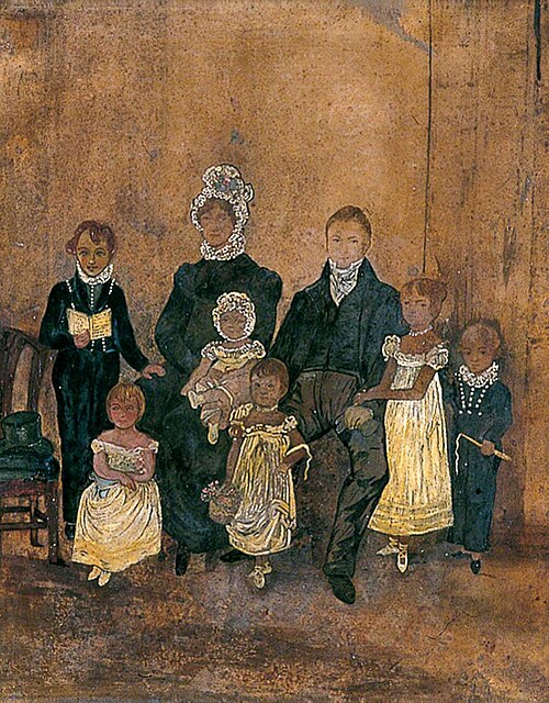 James Ewer Cutten (1783–1857), and His Family, 1828, 