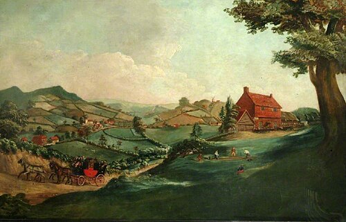 The London to Chichester Coach on Shepherd's Hill, Haslemere, 1793, 