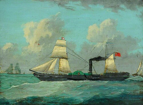 Hull Steamship 'Transit', 1850, 