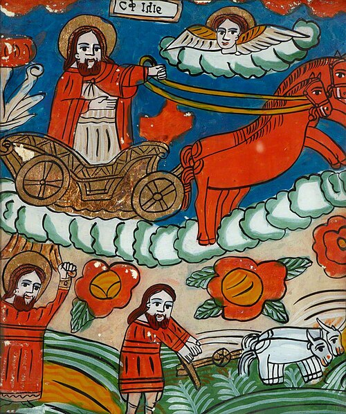 Icon with Elijah in a Chariot, 1825, 