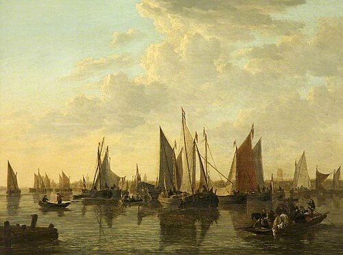 The Rhine near Dordrecht, The Netherlands, 1827, 
