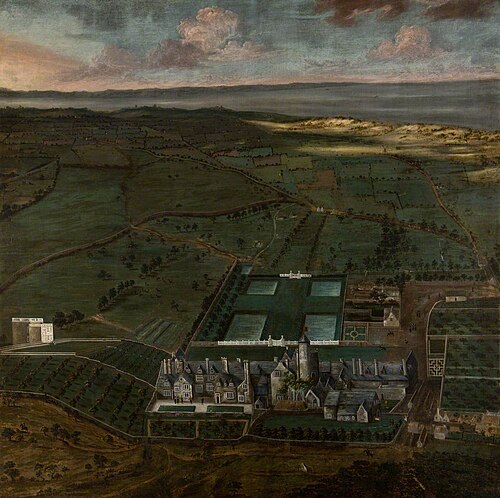 View of Margam House, Glamorgan, Looking South, 1700, 