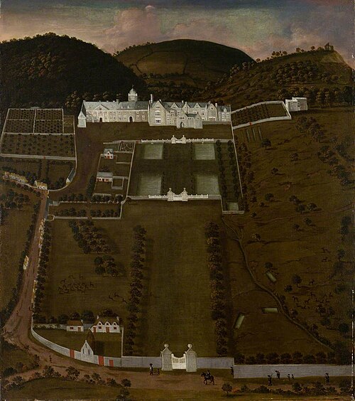 View of Margam House, Glamorgan, Looking North, 1700, 
