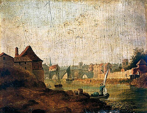 Old Ouse Bridge from Skeldergate Postern, 1800, 