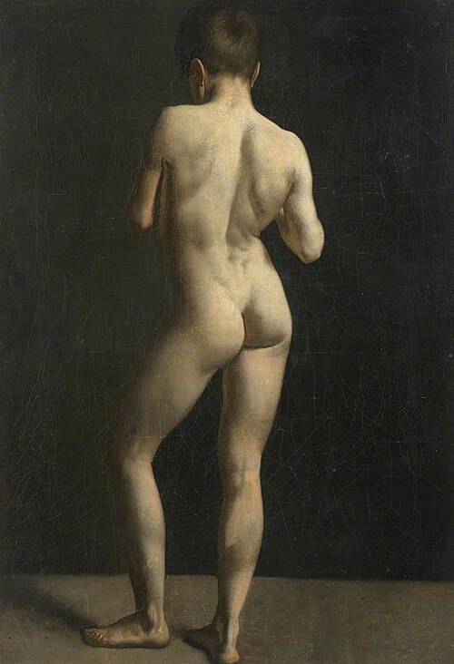 Male Nude, from Behind, 1874, 