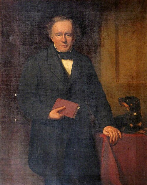 Portrait of an Unknown Gentleman with a Dog, 1850, 