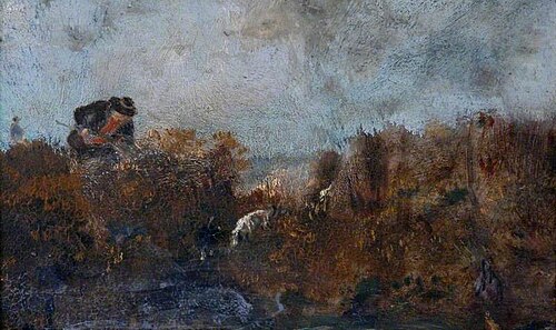 Sportsman Shooting with a Dog, 1852, 