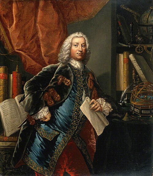 A Gentleman in His Study, with Scientific Instruments, 1750, 