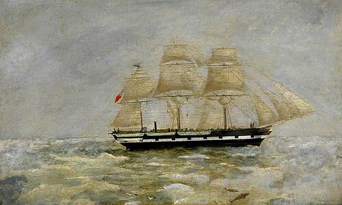 Whaling Barque 'Diana' in the Arctic, 1850, 