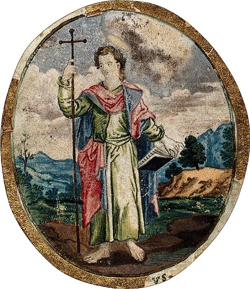 Saint John the Baptist in the Wilderness, Holding a Cross, 1740, 